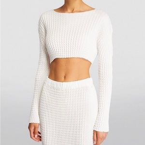 Issey Miyake white spongy crop